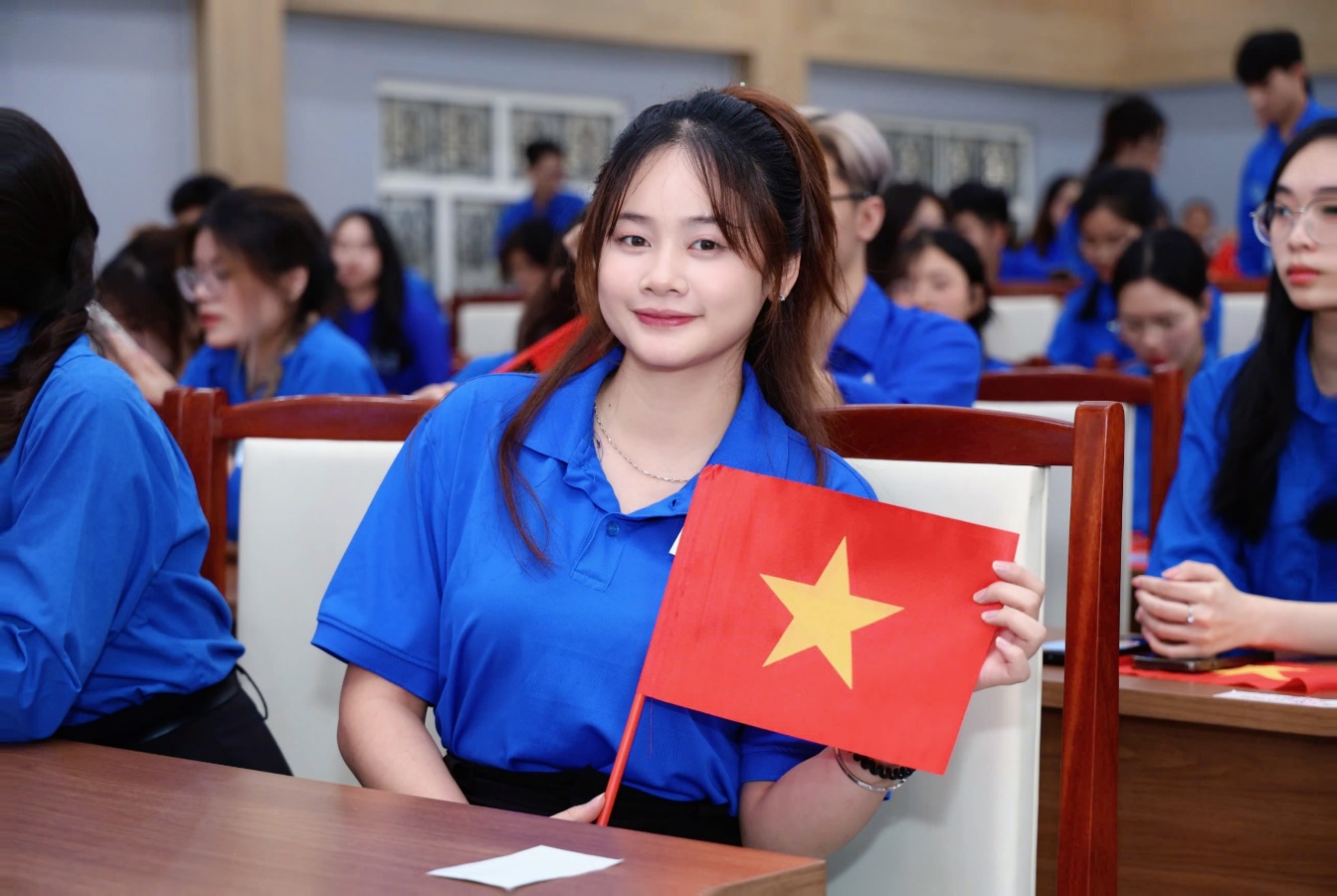 A person holding a flag AI-generated content may be incorrect.